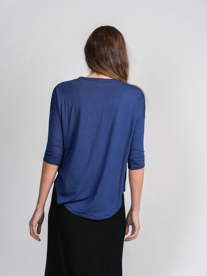 SWING TEE (3Q)-NAVY