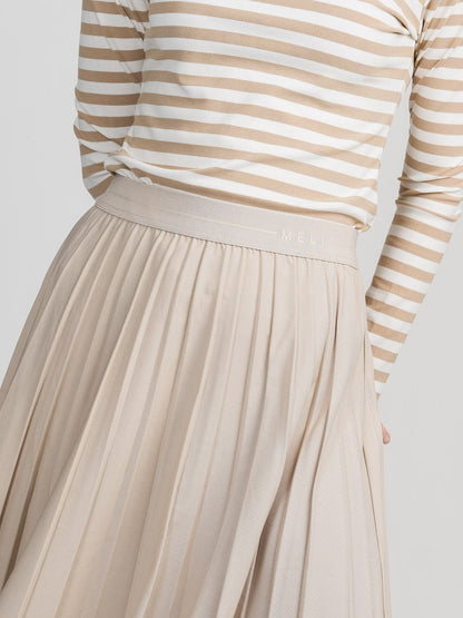 PLEATED SKIRT 27"- TAN