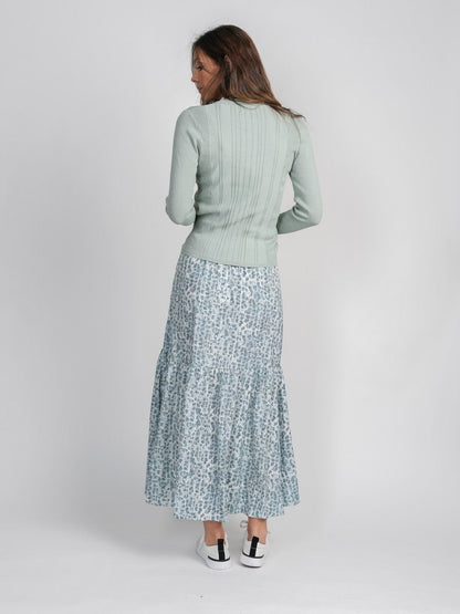 RIBBED SWEATER-SAGE