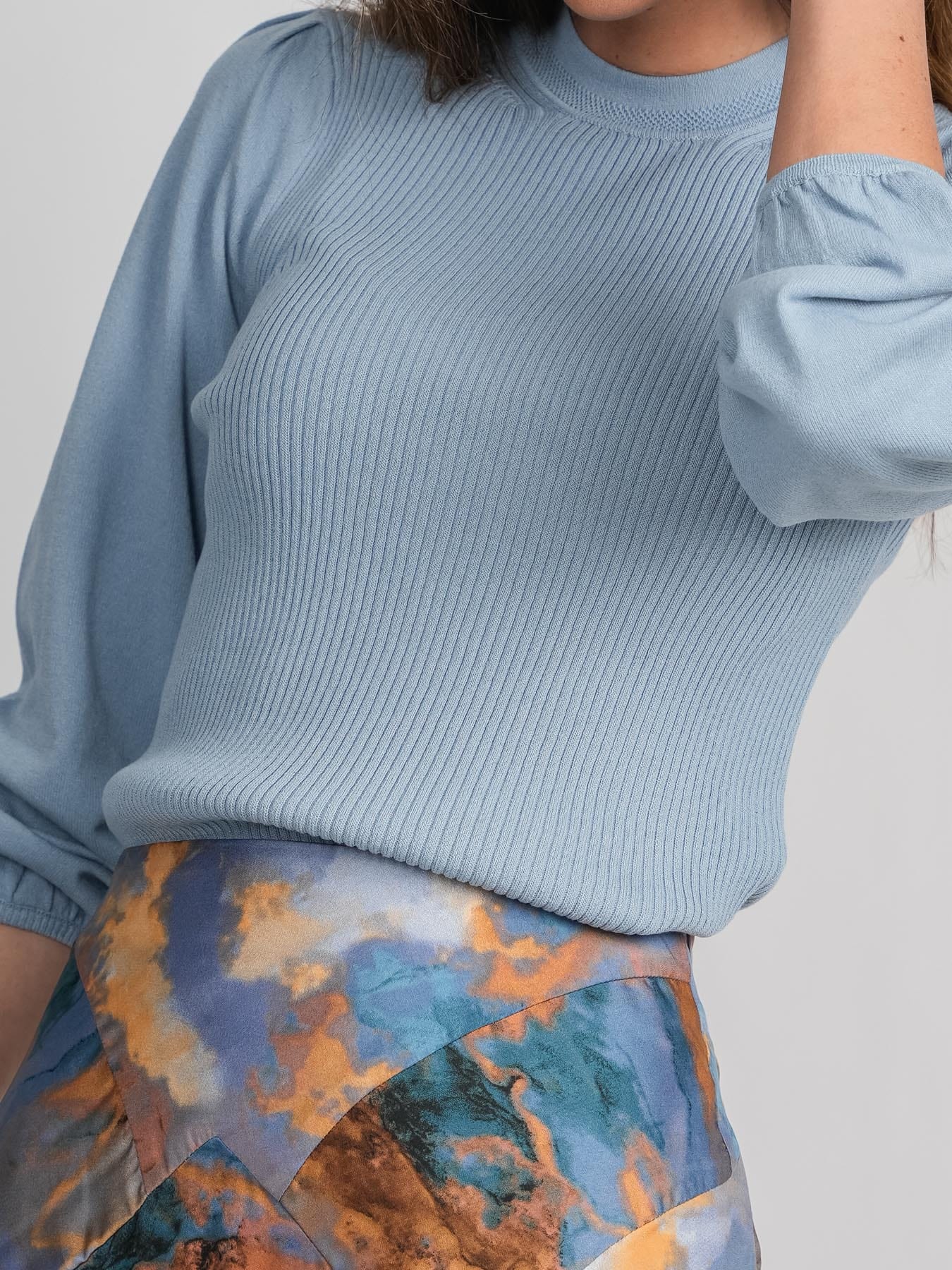 FULL SLEEVE SWEATER - LIGHT BLUE