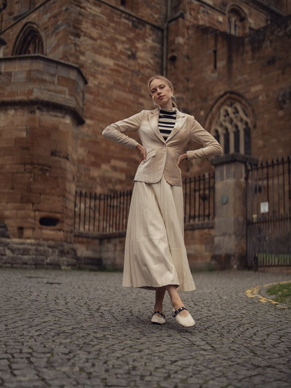 Chenille Blazer-Ivory