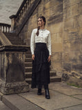 Chiffon Layered Skirt-Black