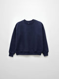 Embroidered Swirl Sweatshirt-Navy Blue