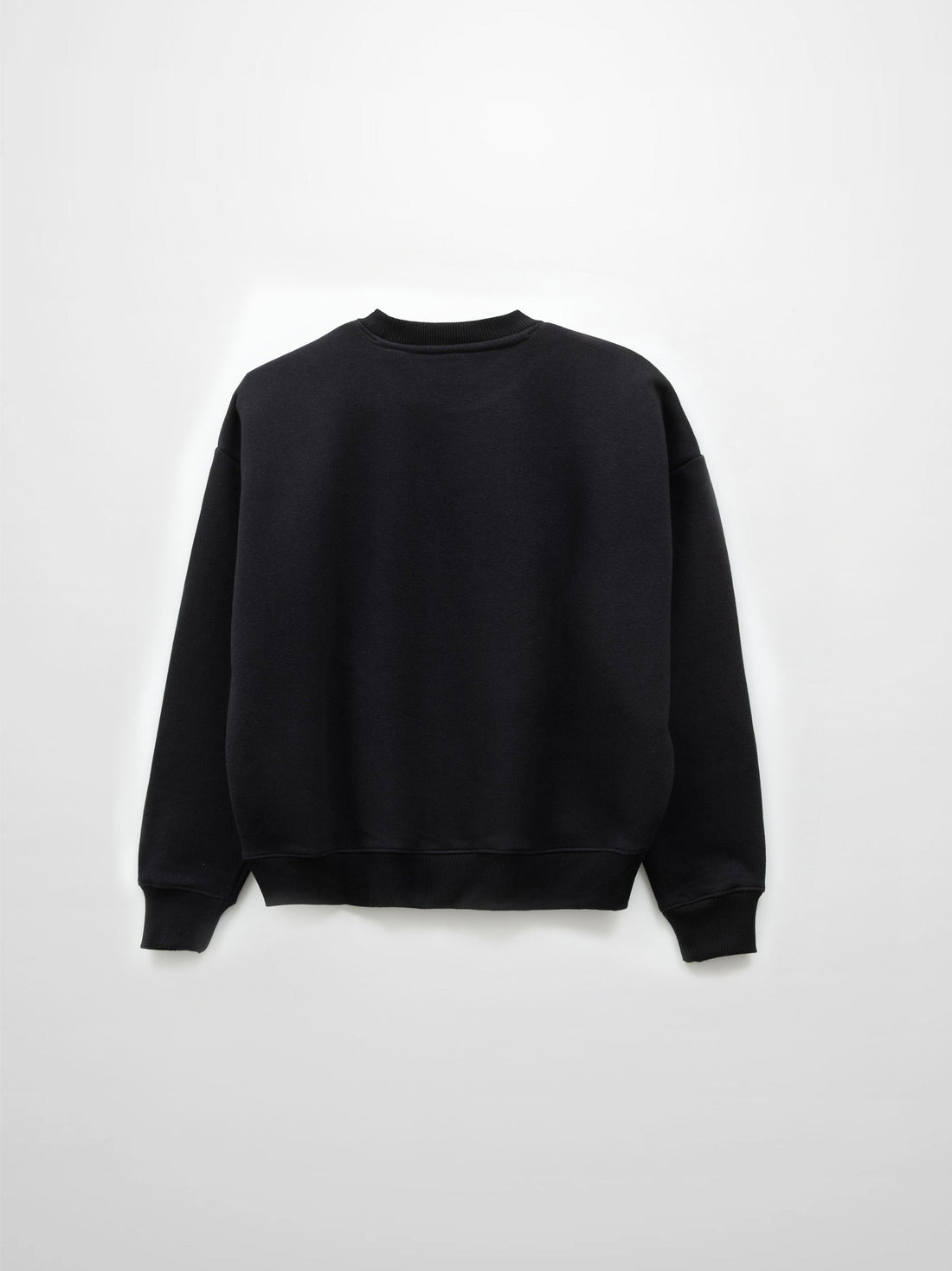 Cross Stitch Floral Sweatshirt-Black