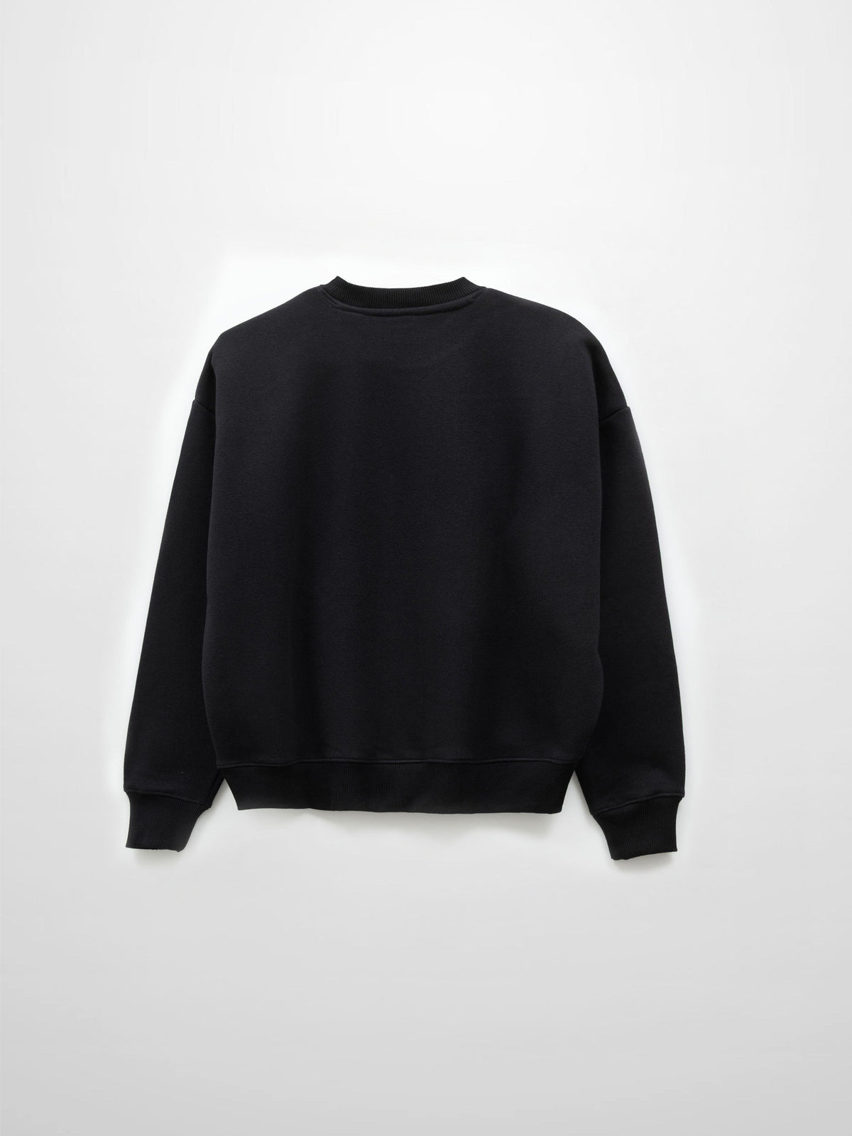Cross Stitch Floral Sweatshirt-Black