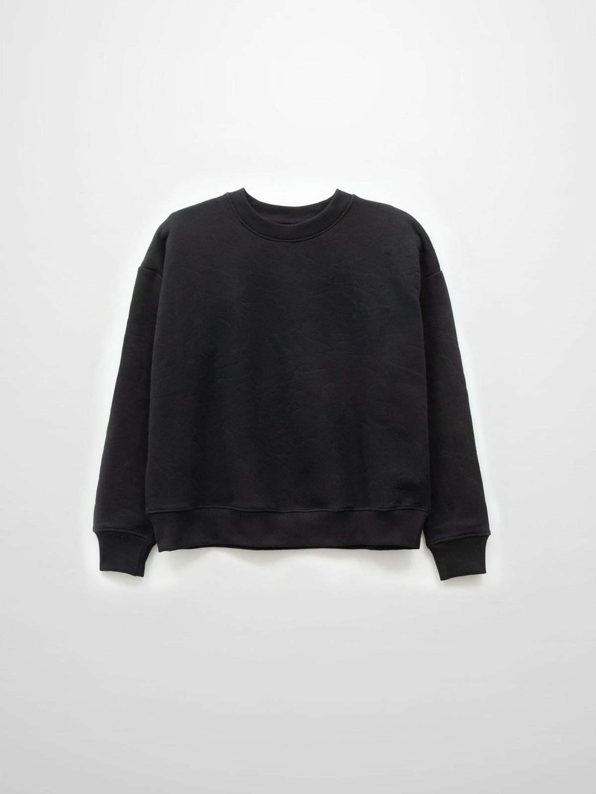 Embroidered Swirl Sweatshirt-Black