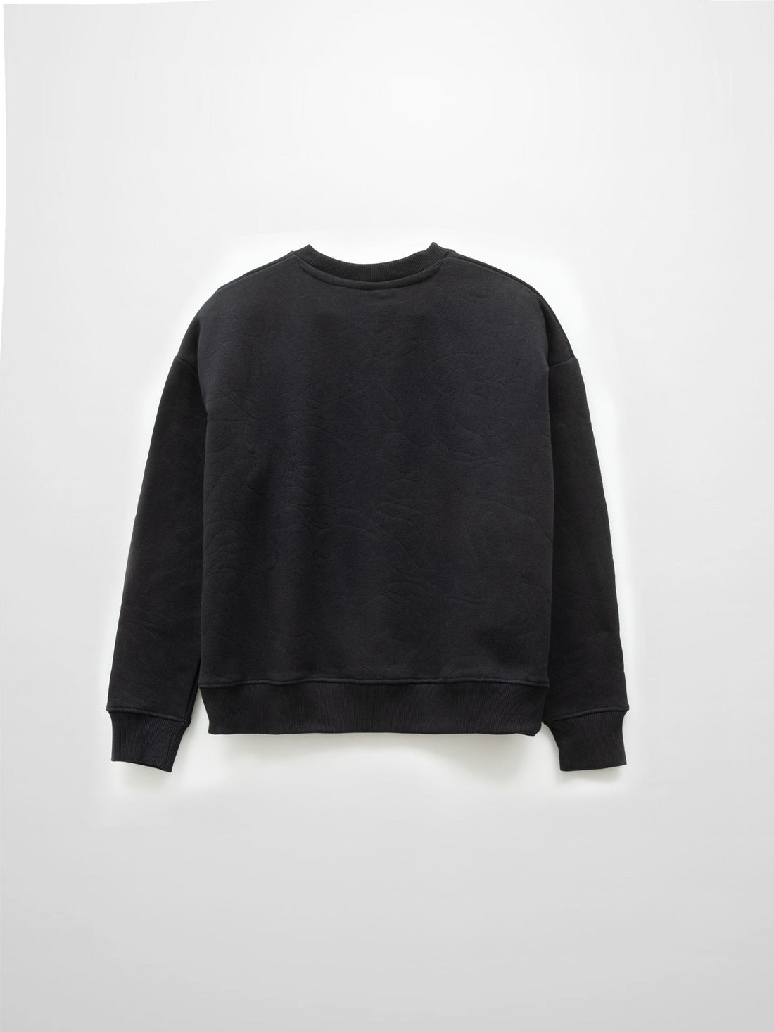 Embroidered Swirl Sweatshirt-Black