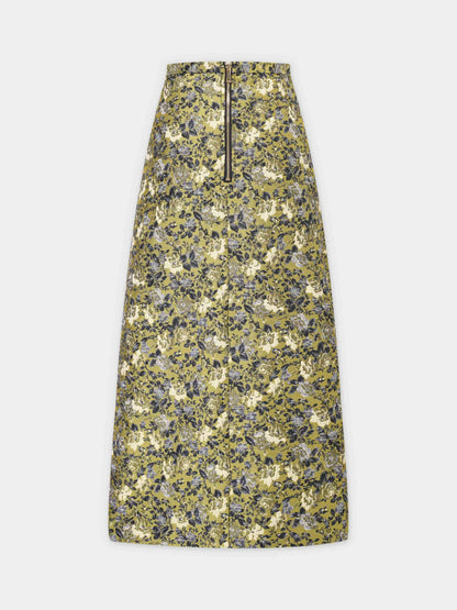 Brocade Midi Skirt-Golden Sunshine
