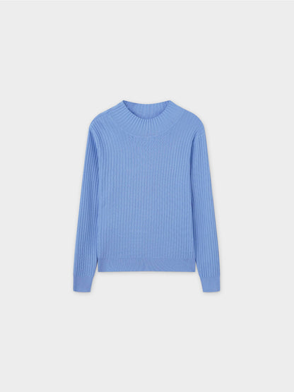 Side Snap Sweater-Periwinkle