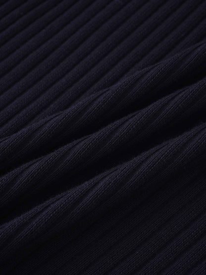 Side Snap Sweater-Black