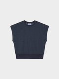 Sweatshirt Crop Vest-Heathered Grey