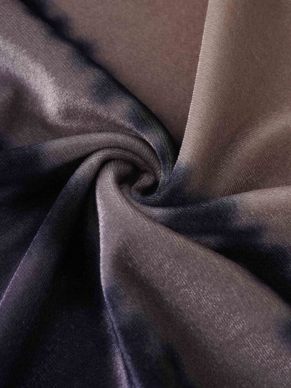 Velvet Printed Turtleneck-Ombre