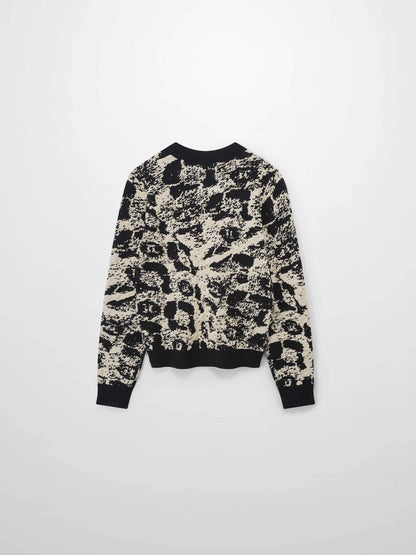 Lurex Combo Crew Sweater-Gold