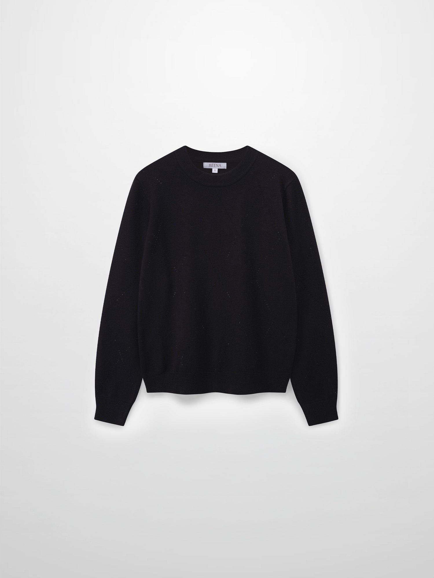 Diamond Stud Design Sweater-Black