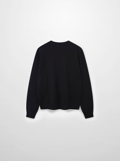 Diamond Stud Design Sweater-Black
