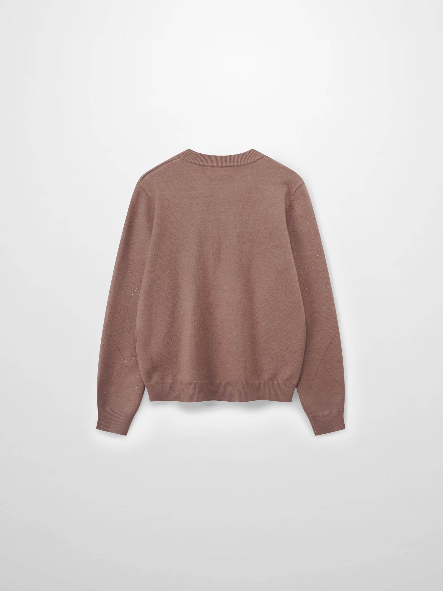 Diamond Stud Design Sweater-Mocha Mousse