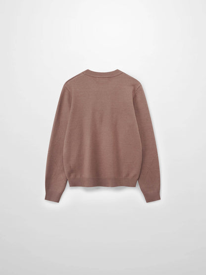 Diamond Stud Design Sweater-Mocha Mousse