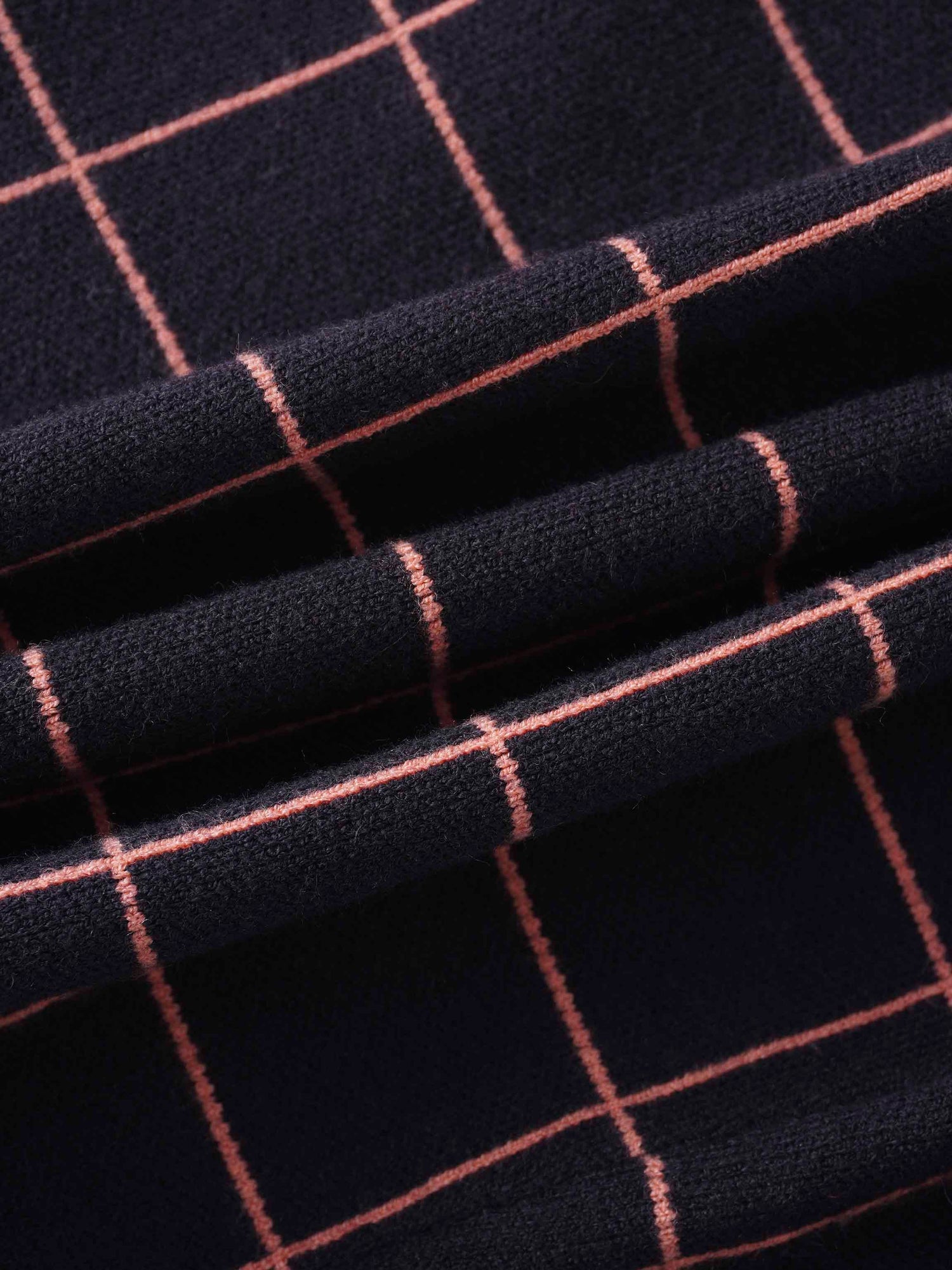 Buttoned Cardigan-Burgundy Plaid
