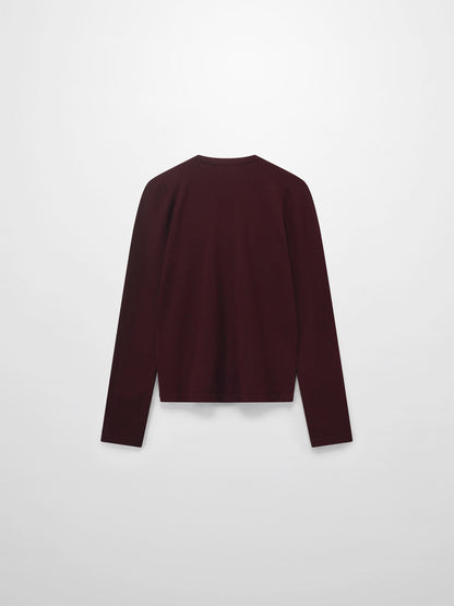 Crochet Puff Flower Sweater Set-Plum