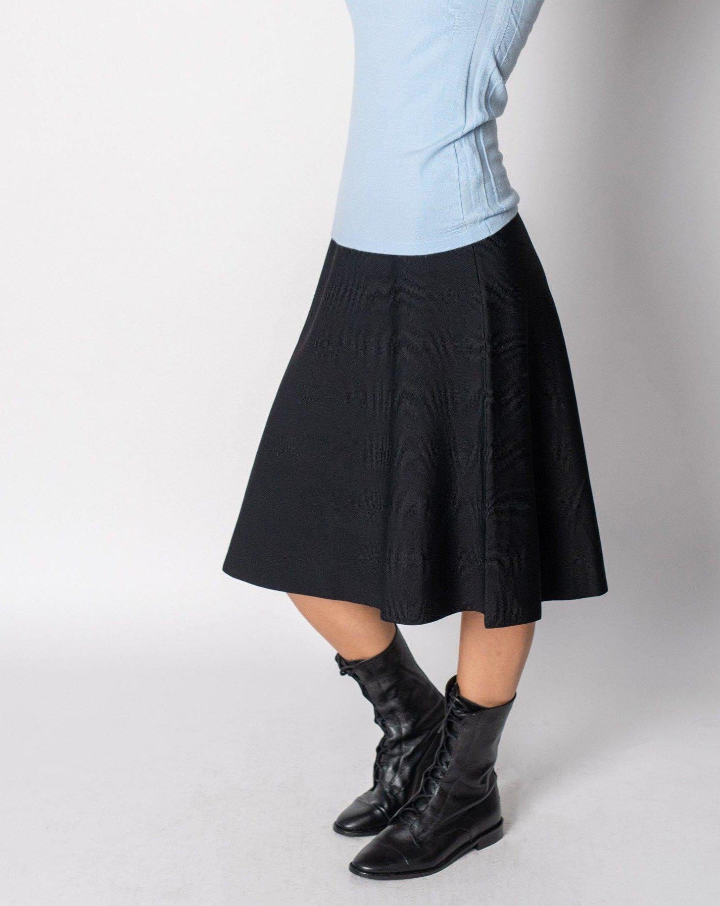 KNIT FLARED SKIRT-25"-Fame on Central