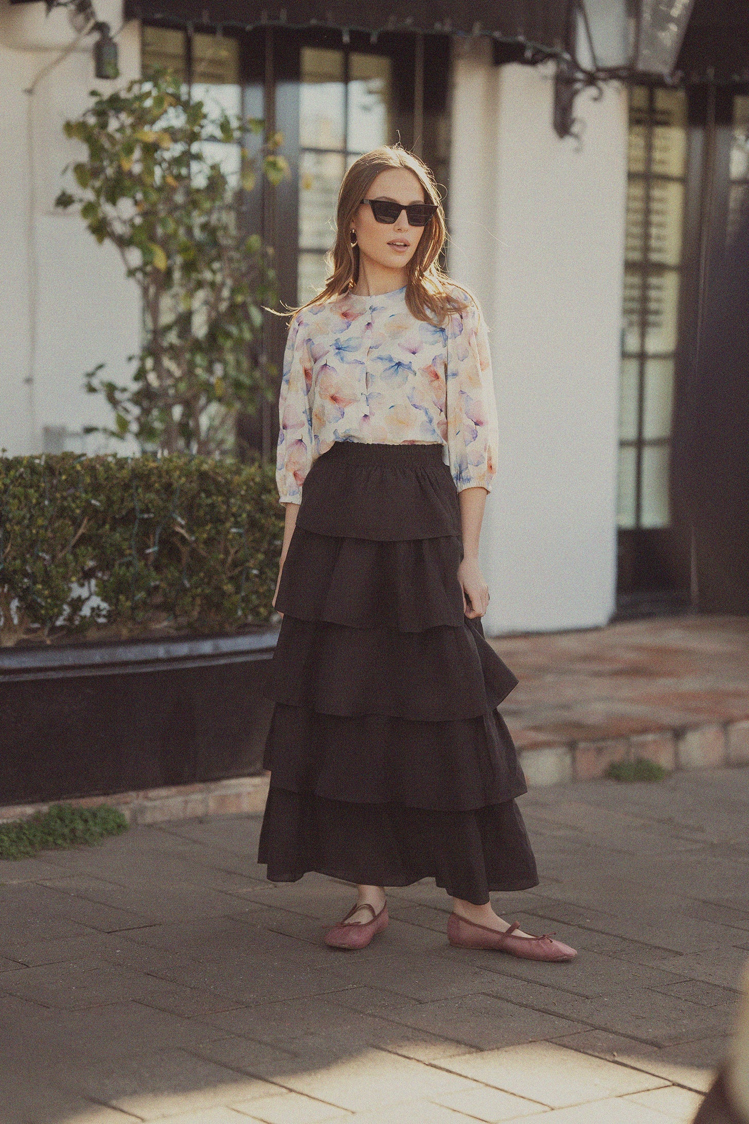 The Emme Layered Skirt-Black