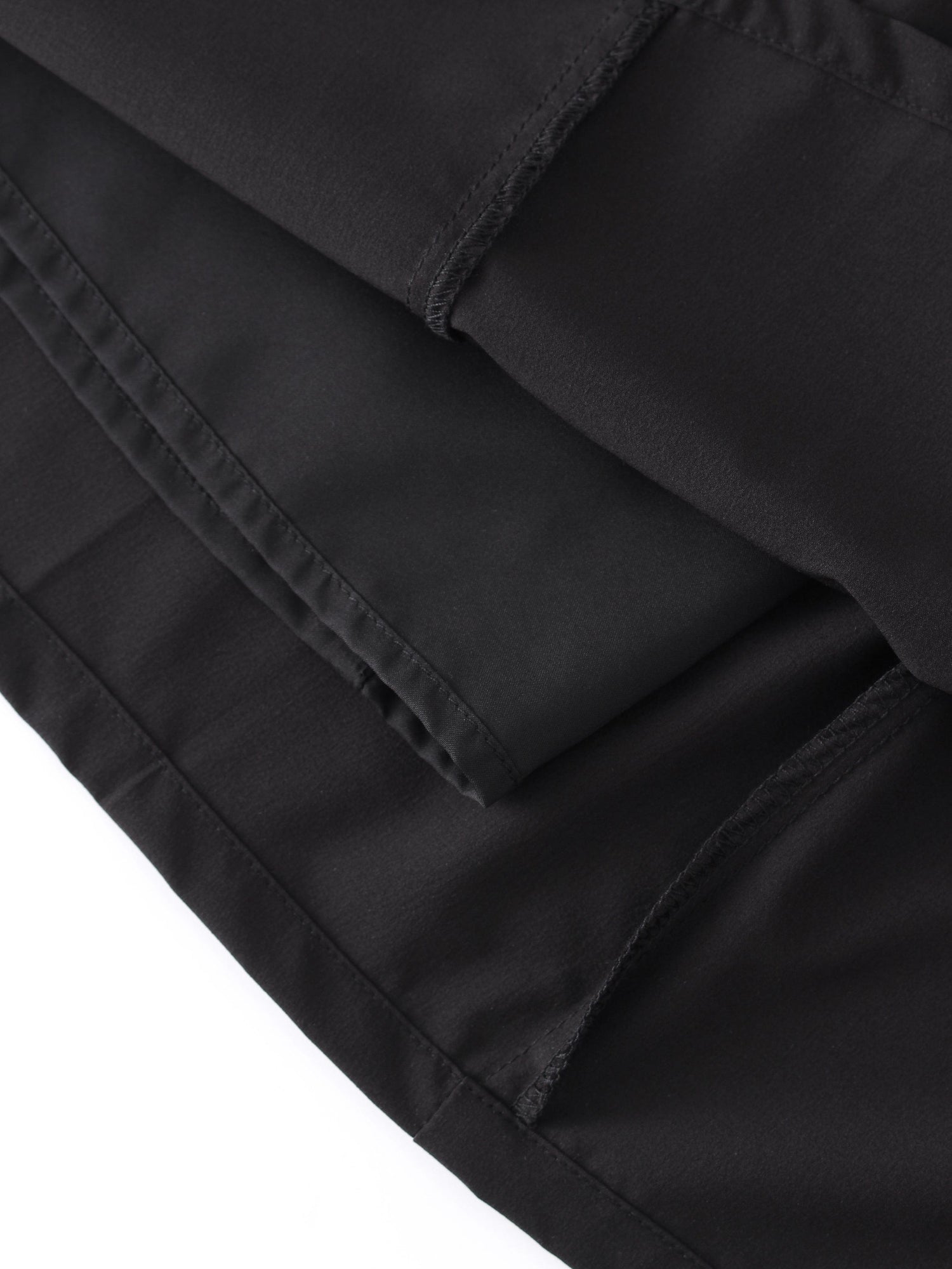 Pintuck Pocket Skirt-Black