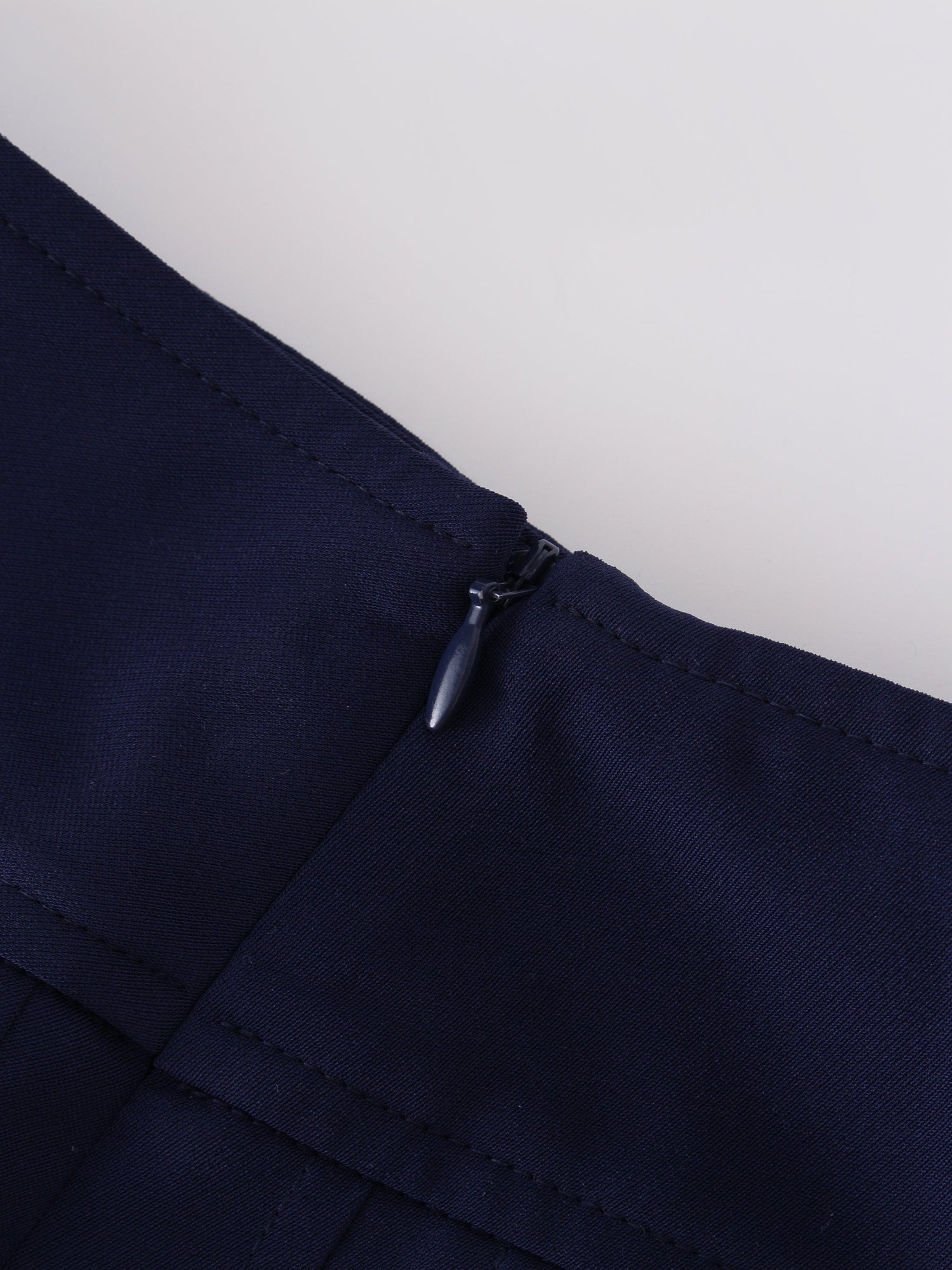 Yoke Pleated Skirt 37"-Navy