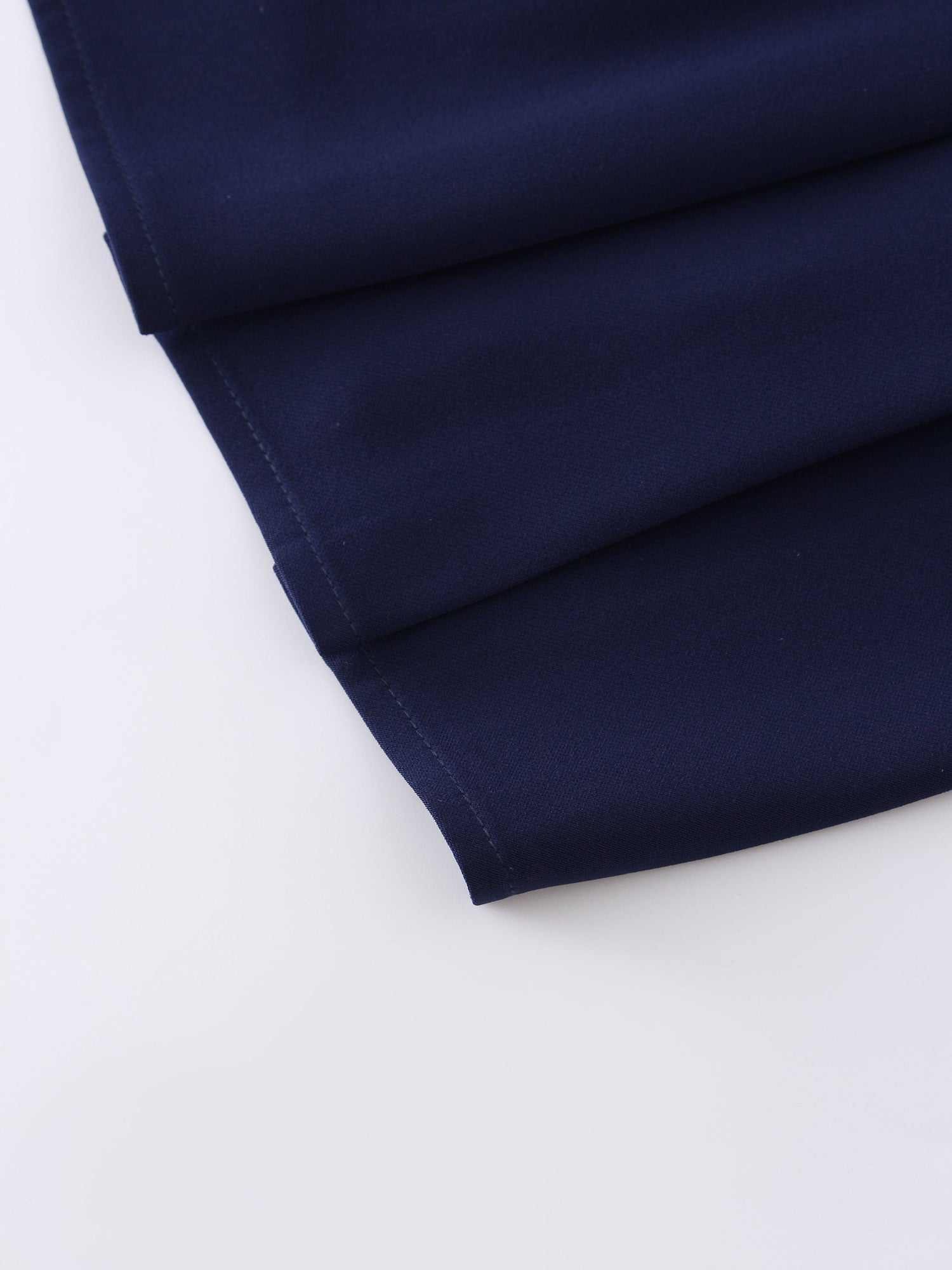 Yoke Pleated Skirt 37"-Navy