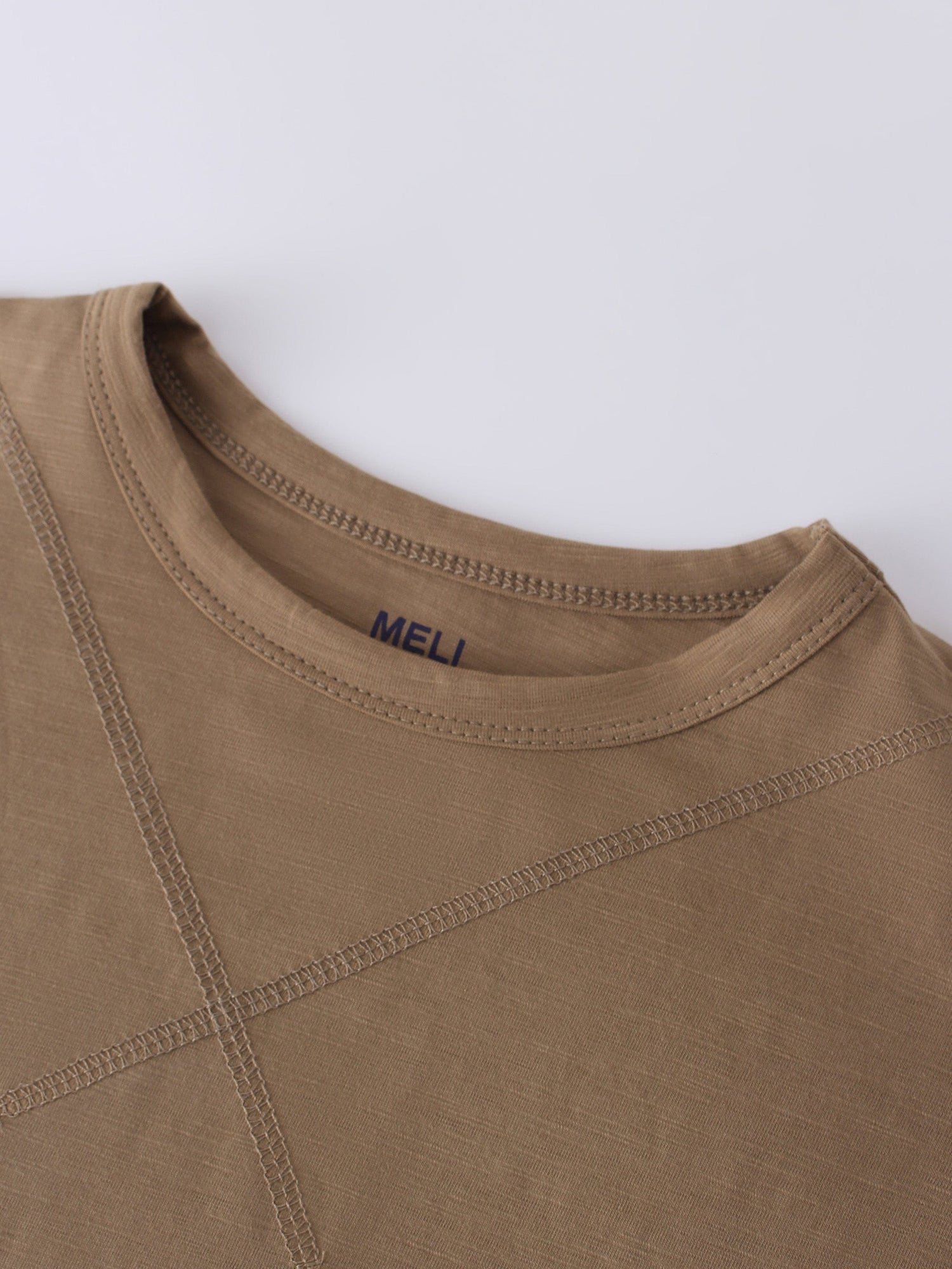 RAW EDGE T-SHIRT-OLIVE