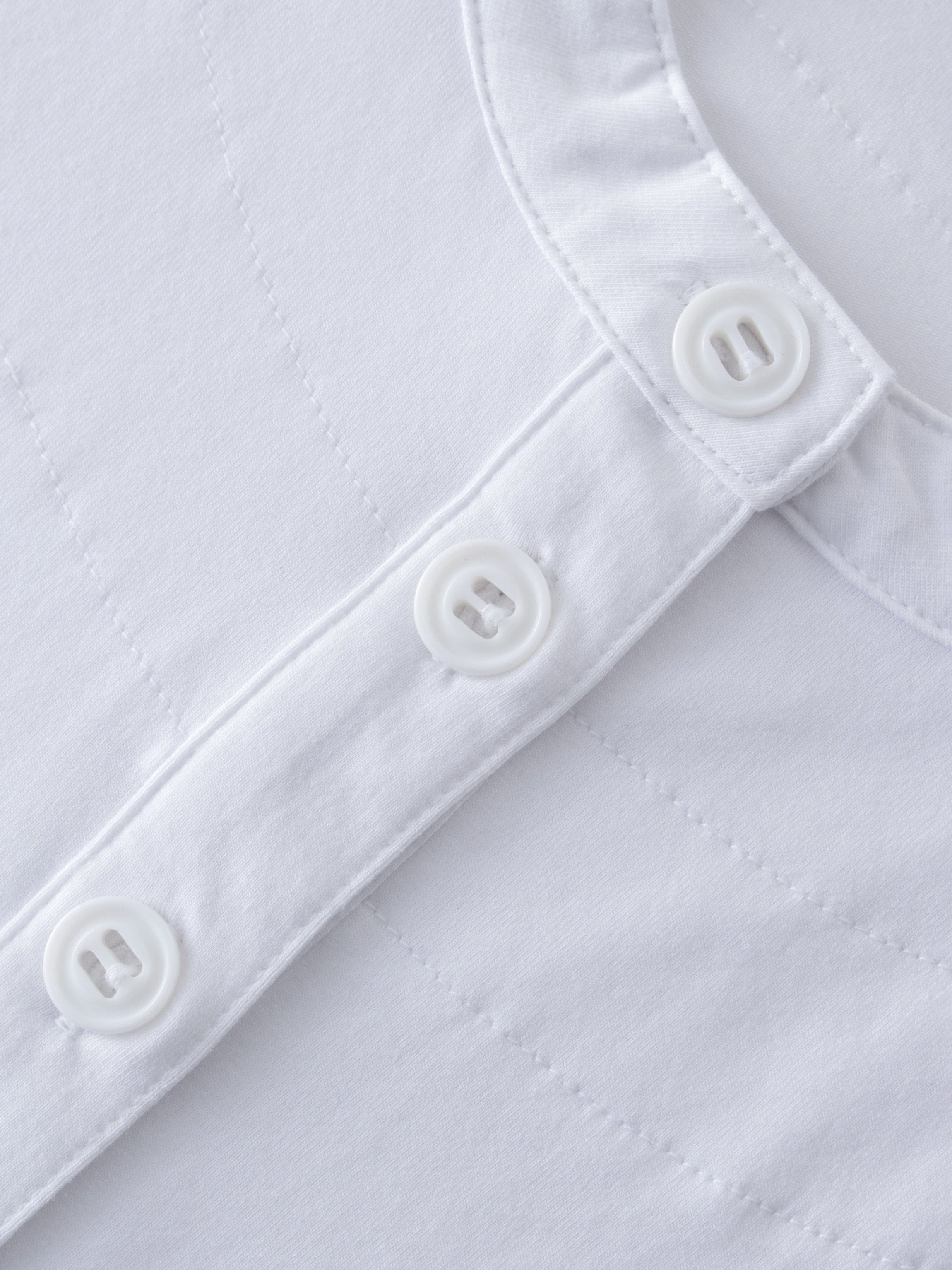 HENLEY DRAWSTRING TEE-WHITE