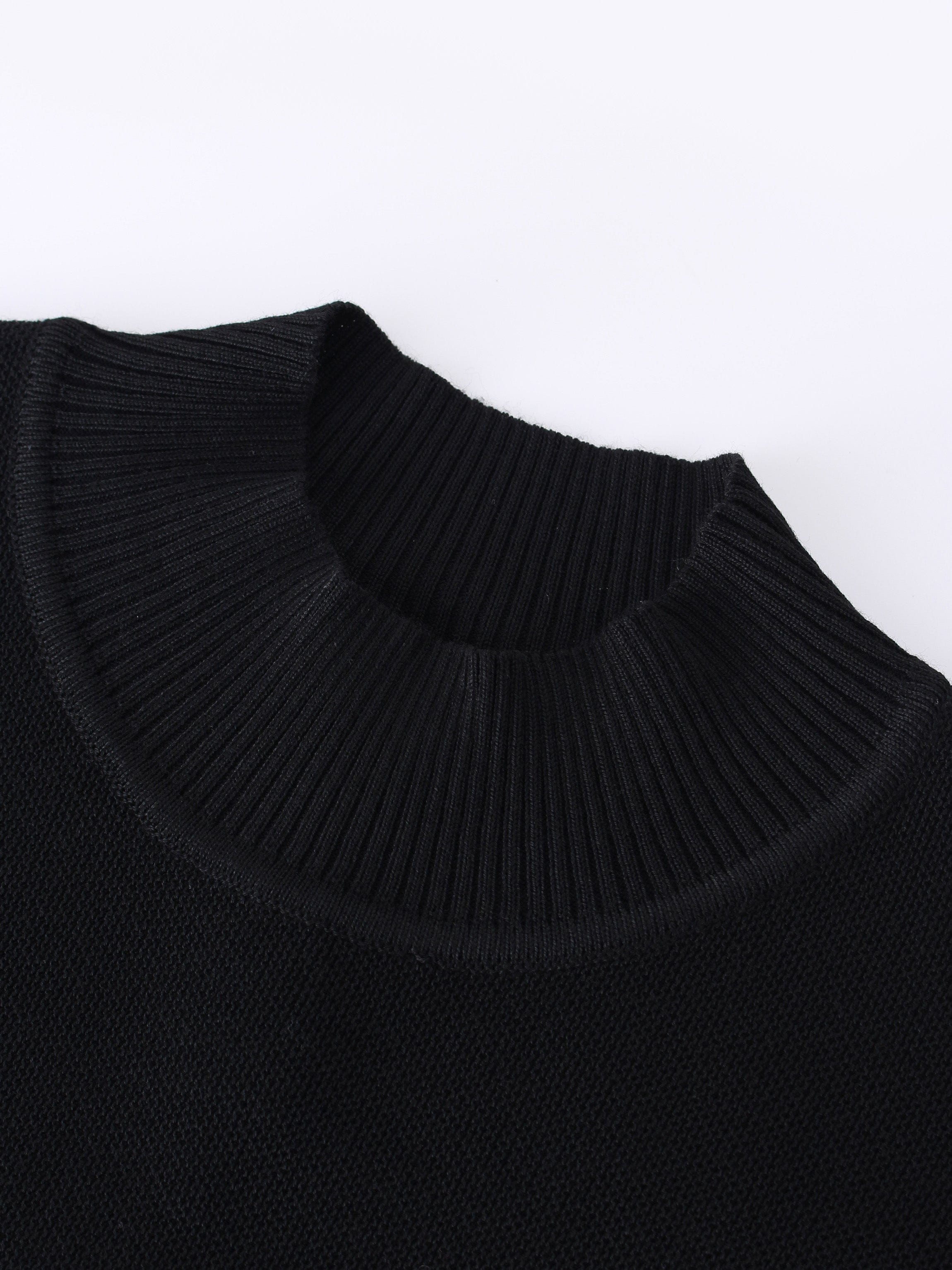 DRAWSTRING POCKET SWEATER-BLACK