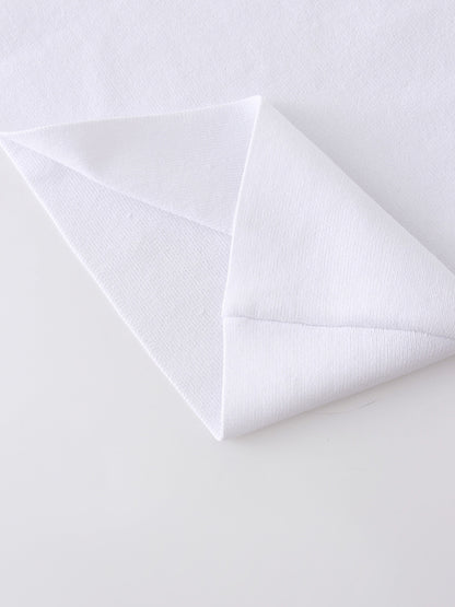 KNIT PLEATED SKIRT 26"-WHITE