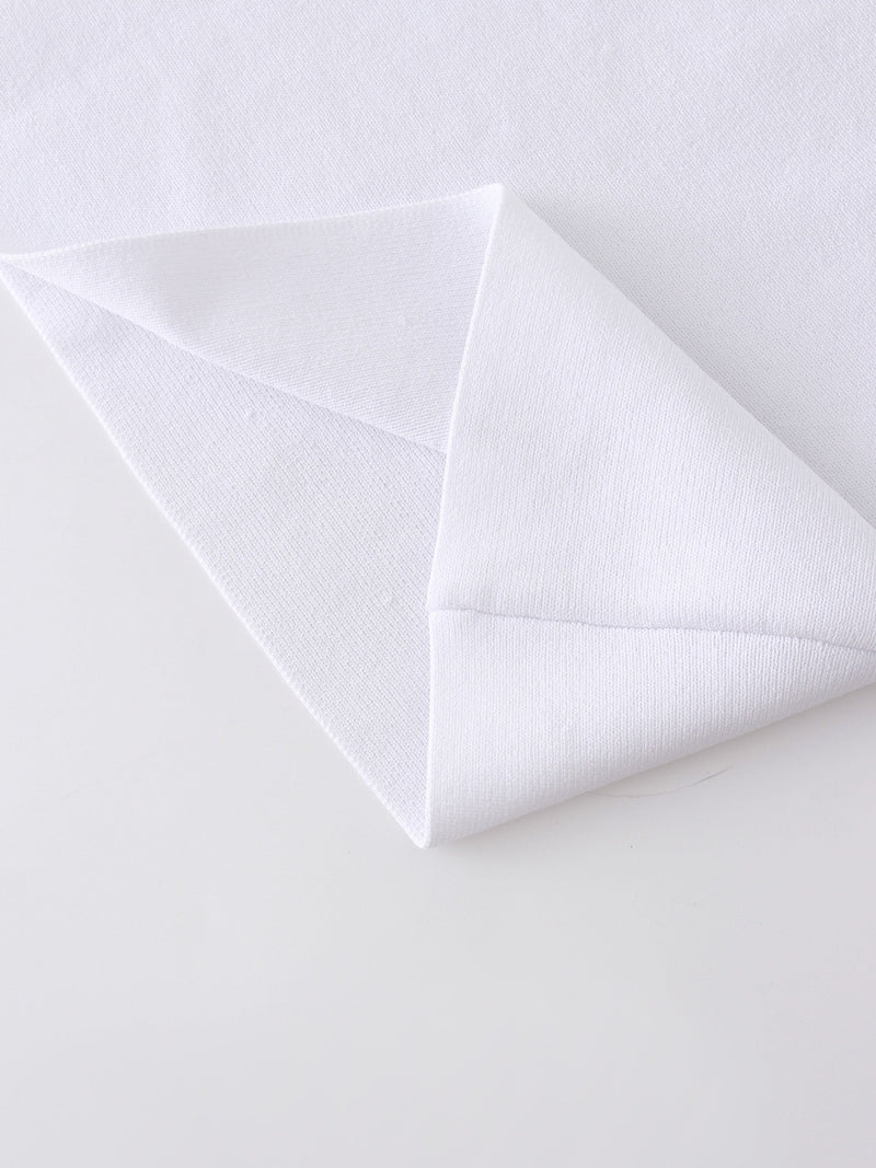 KNIT PLEATED SKIRT 26"-WHITE