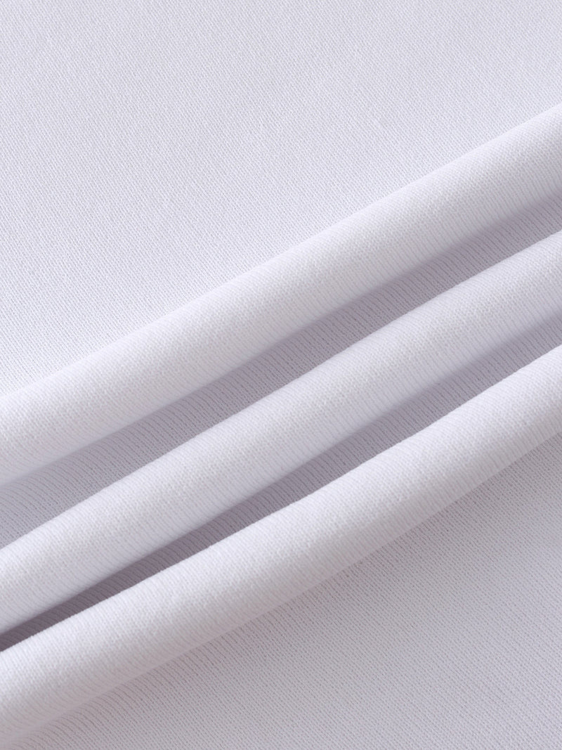 KNIT PLEATED SKIRT 26"-WHITE