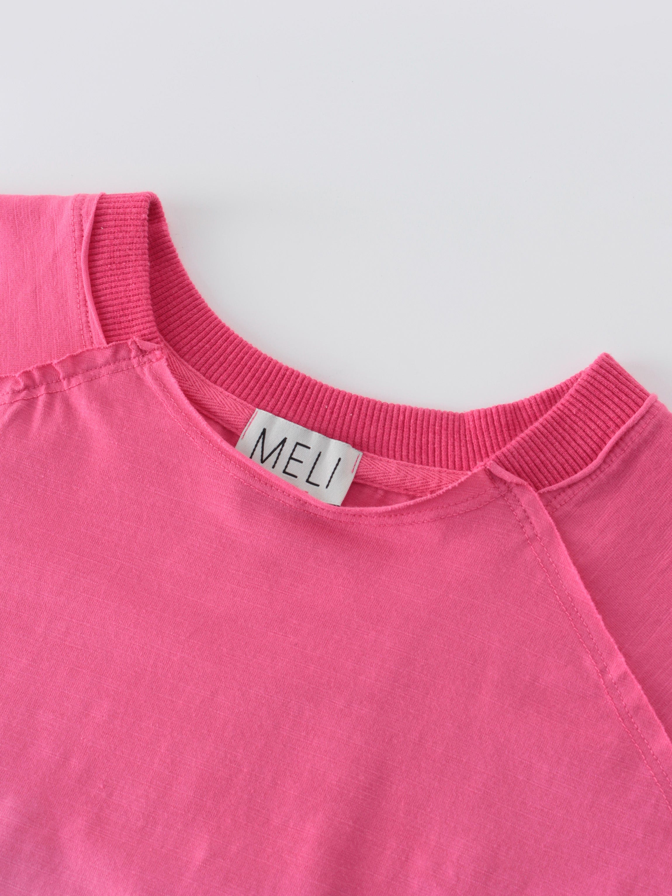 OMBRE PLEAT BACK TEE-PINK