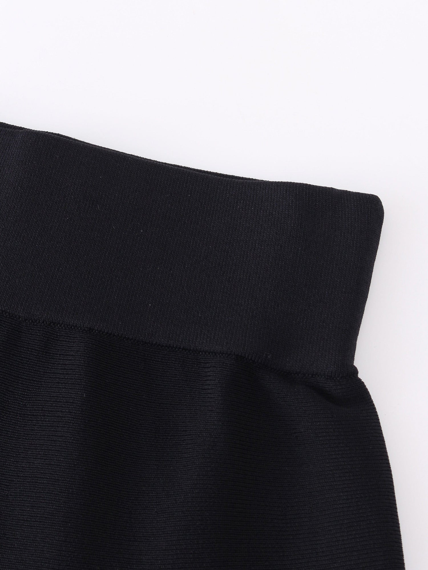 KNIT FLARED SKIRT-25"-BLACK
