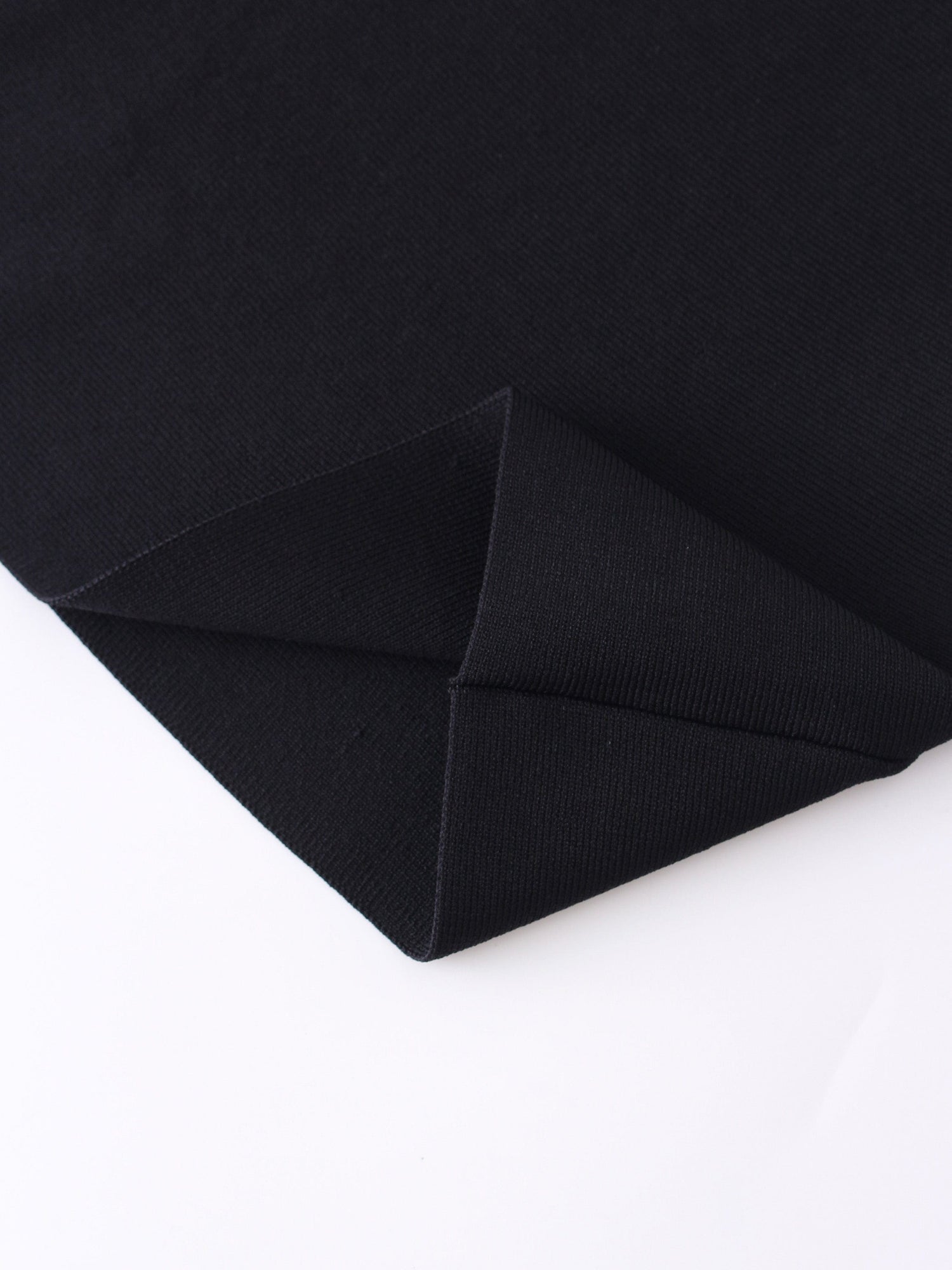 KNIT FLARED SKIRT-25"-BLACK