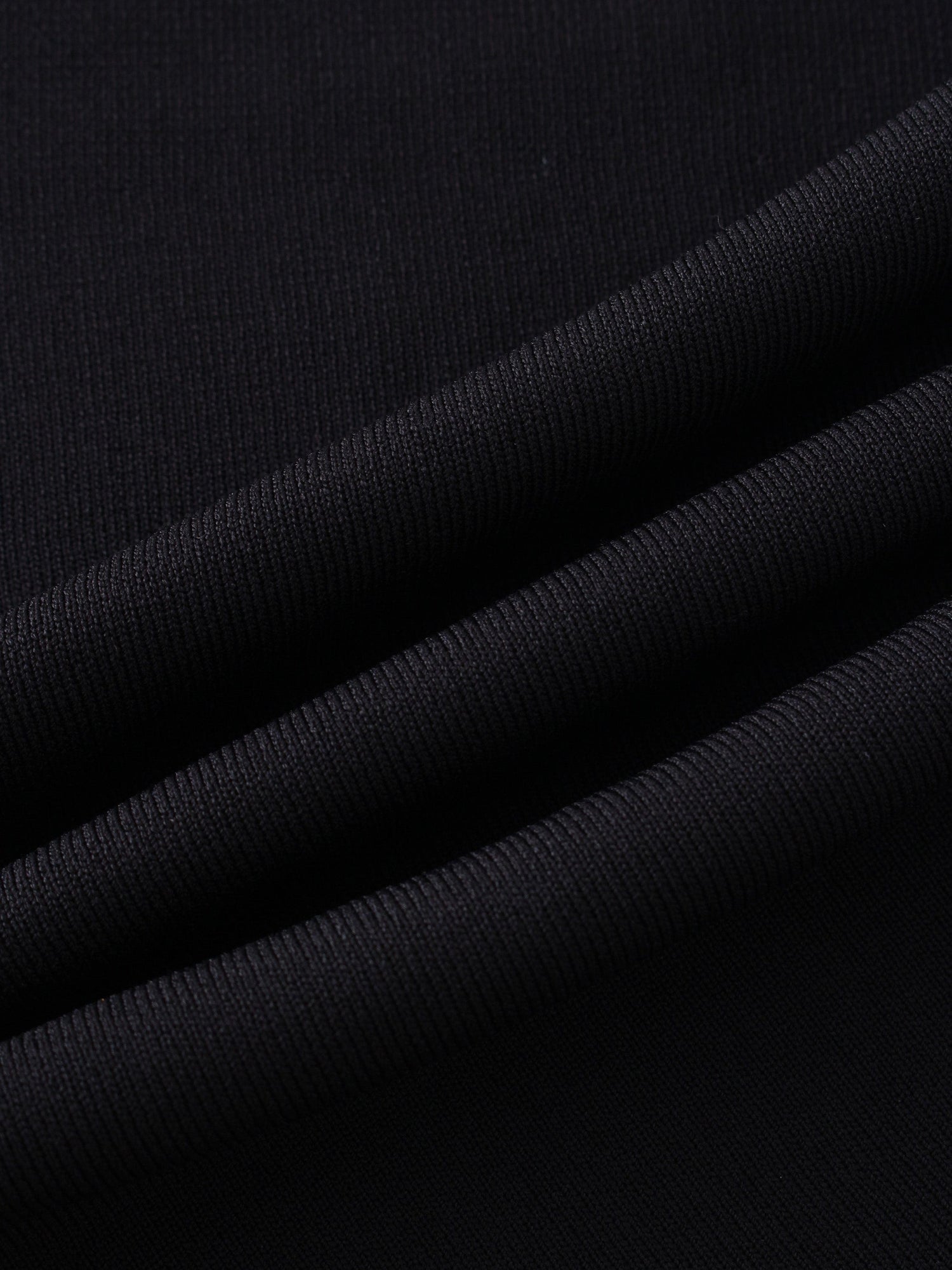 KNIT FLARED SKIRT-25"-BLACK
