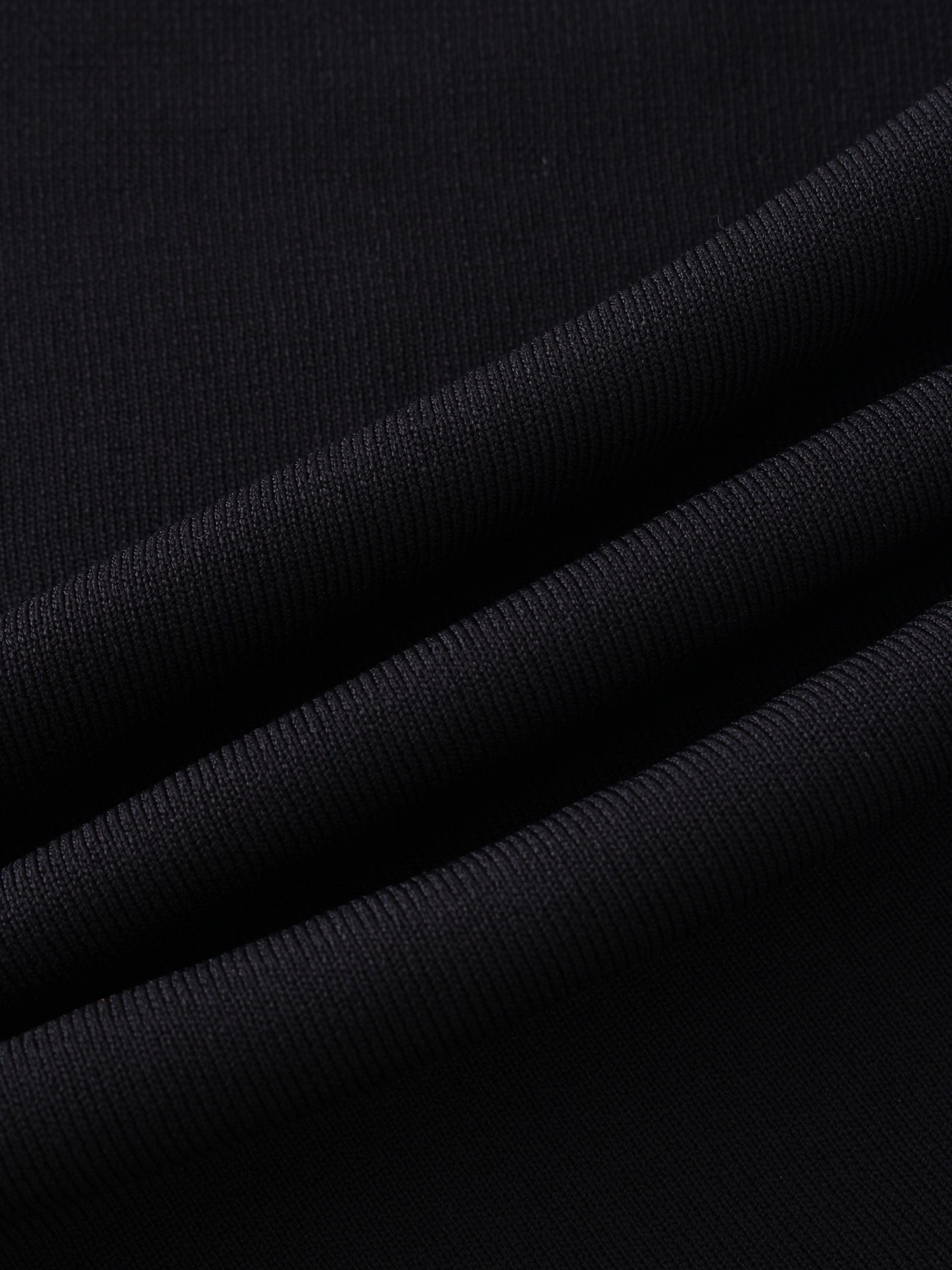 KNIT FLARED SKIRT-25"-BLACK
