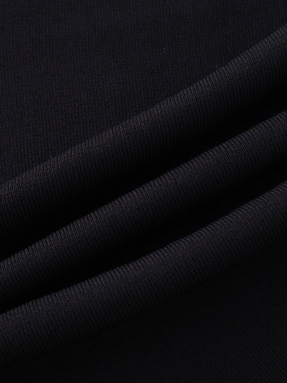 KNIT FLARED SKIRT-25"-BLACK