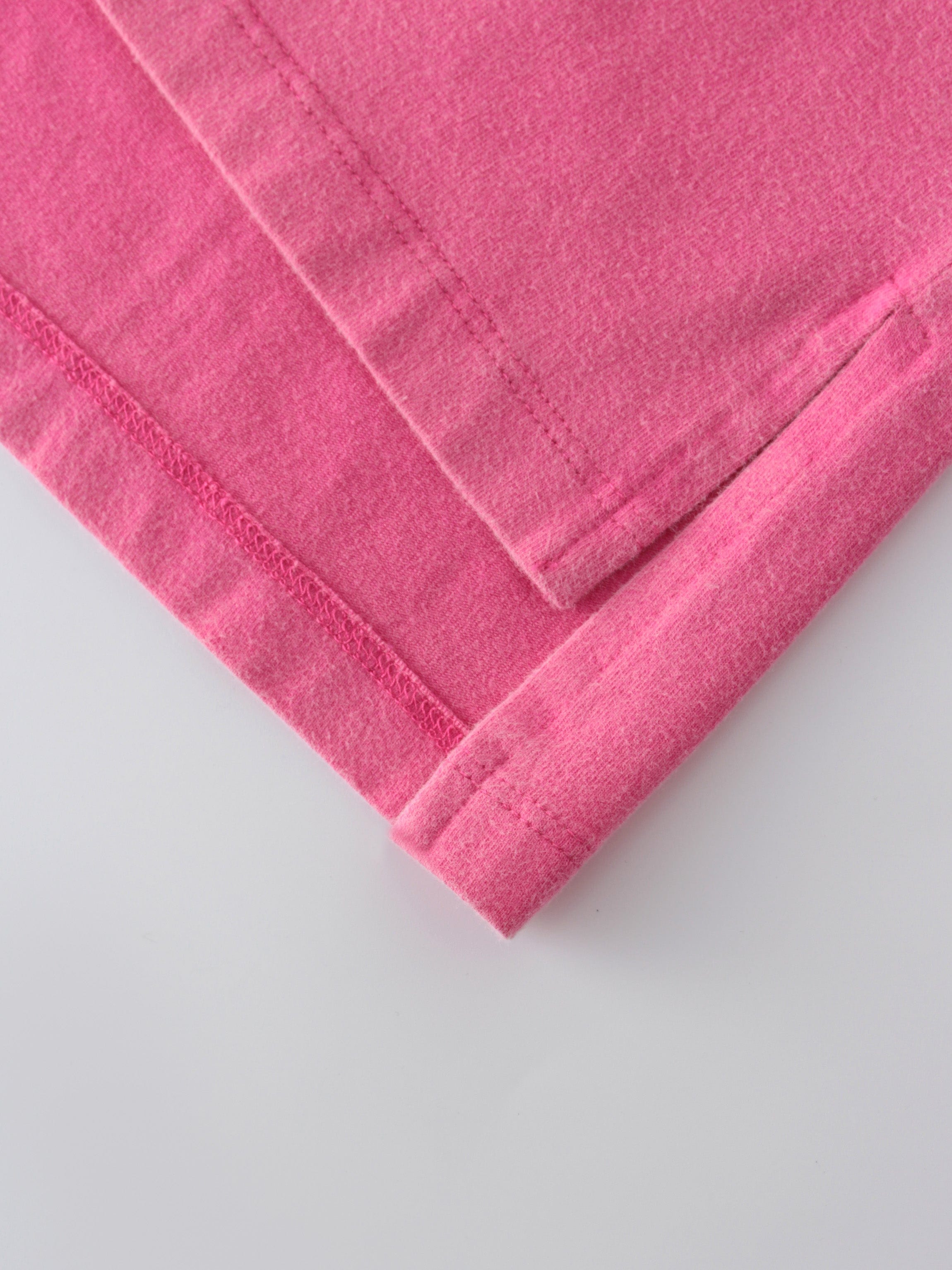 WASHED CROP TEE-HOT PINK