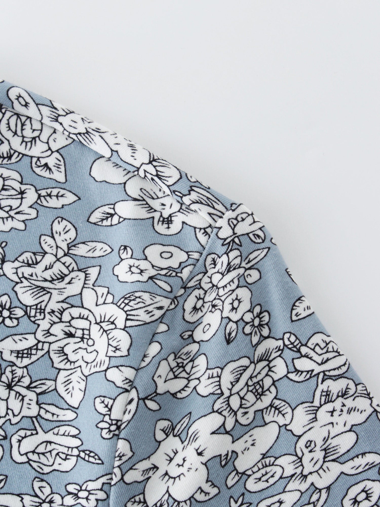 PRINTED CREW-BLUE FLORAL