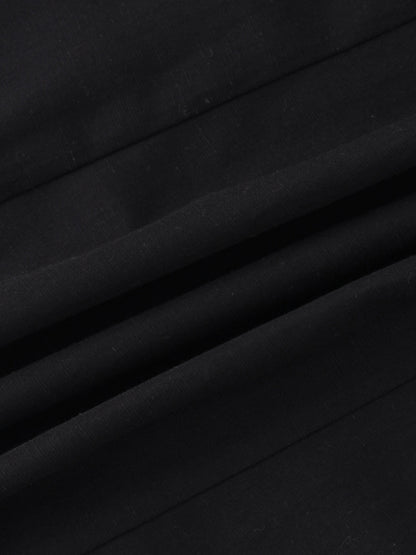 A-Line Seamed Skirt-Black
