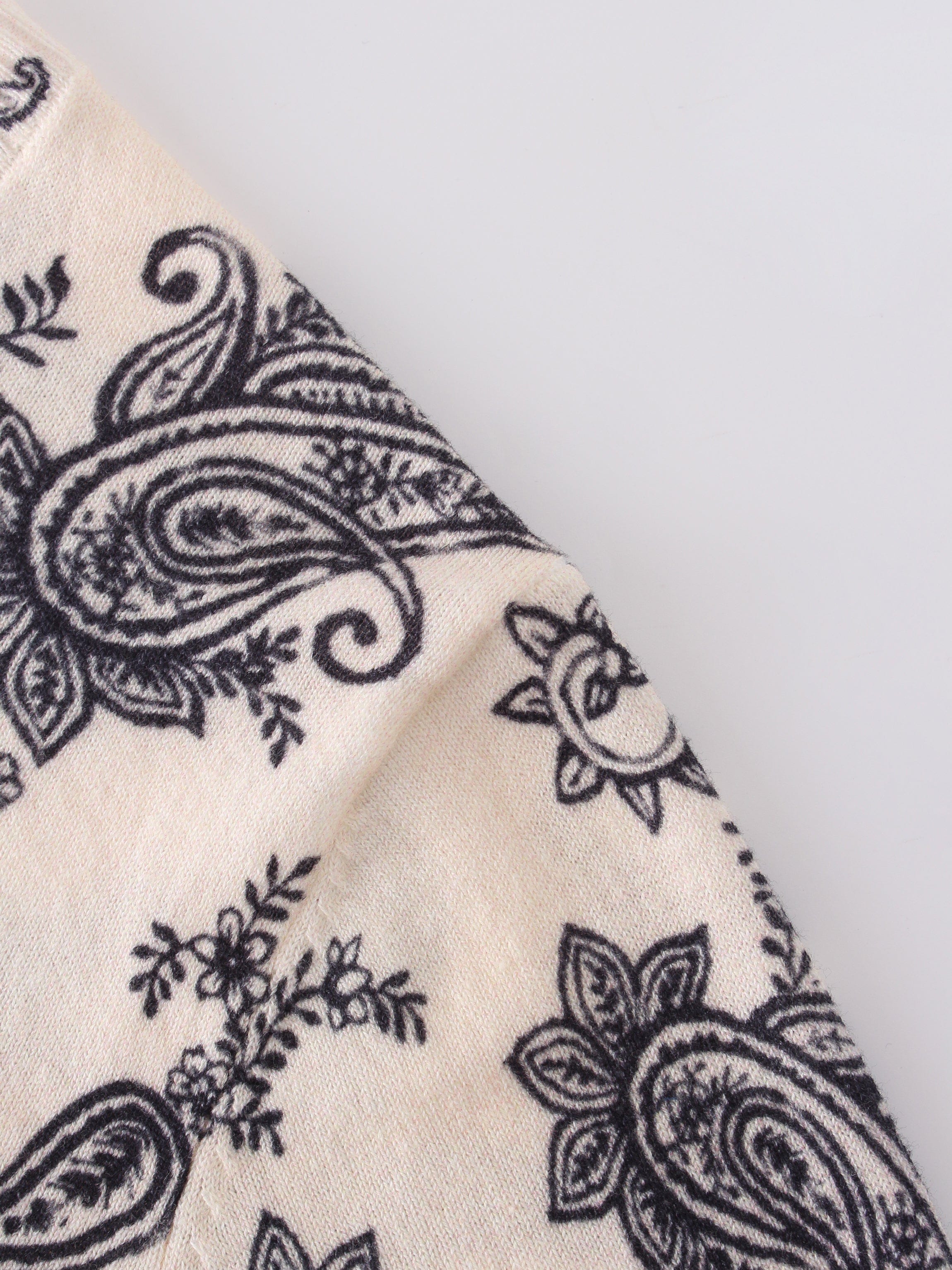 Printed Cardigan-Bone Paisley