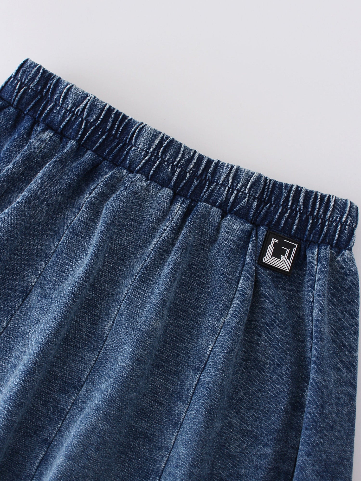 SLOUCHED SKIRT 30"-WASHED DENIM
