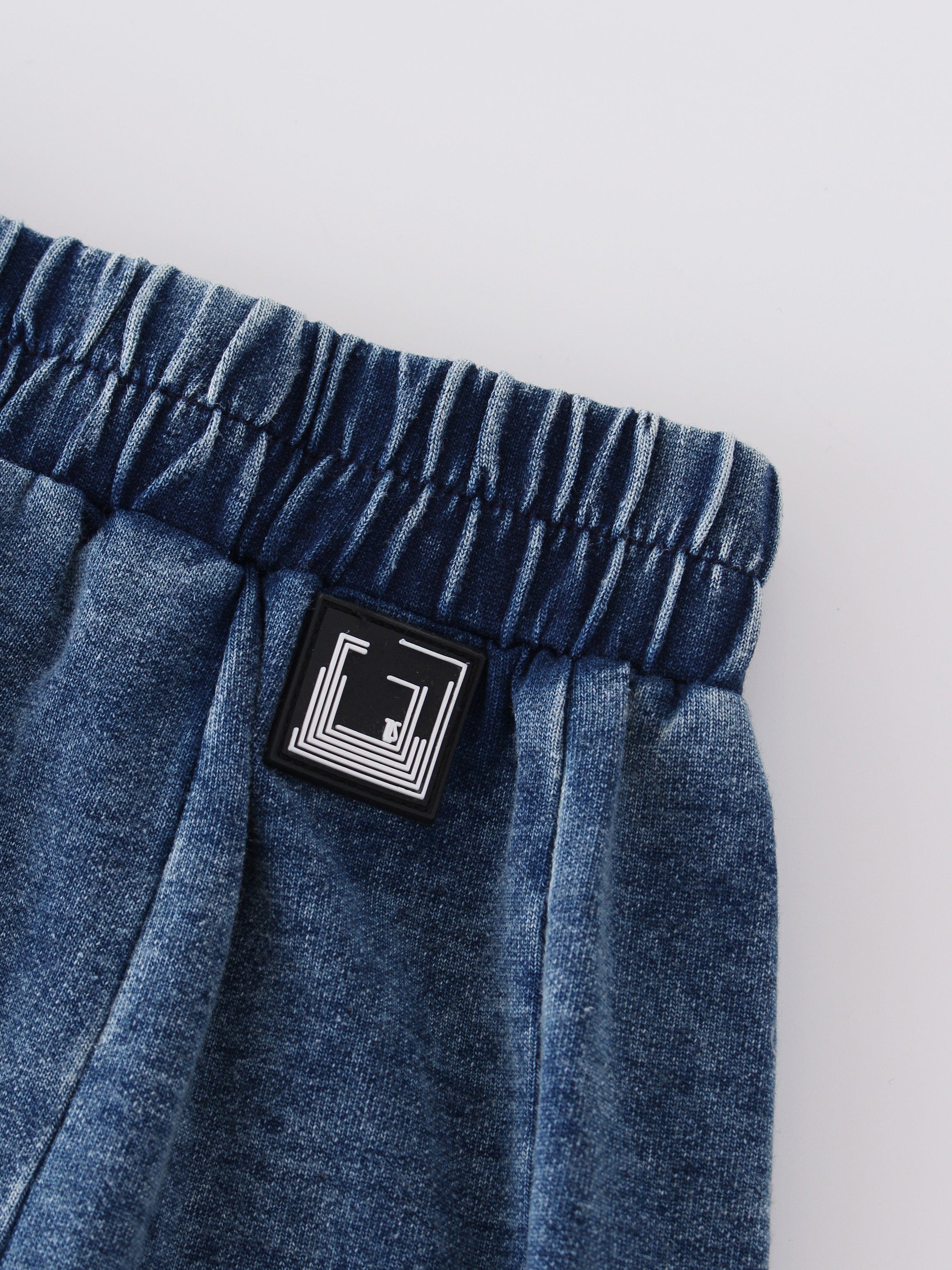 SLOUCHED SKIRT 30"-WASHED DENIM