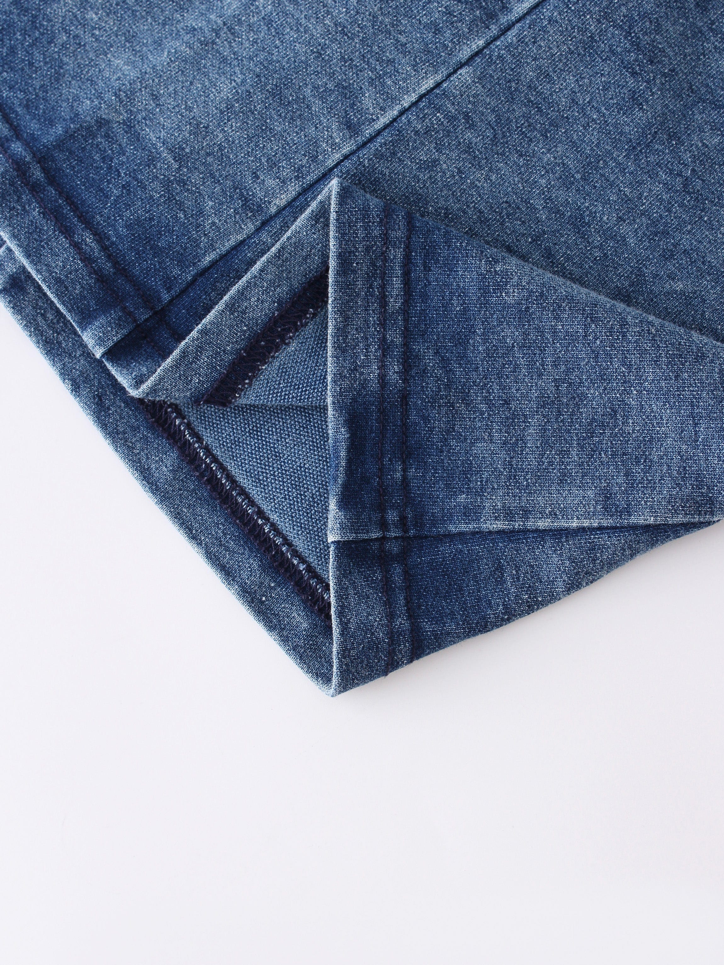 SLOUCHED SKIRT 30"-WASHED DENIM