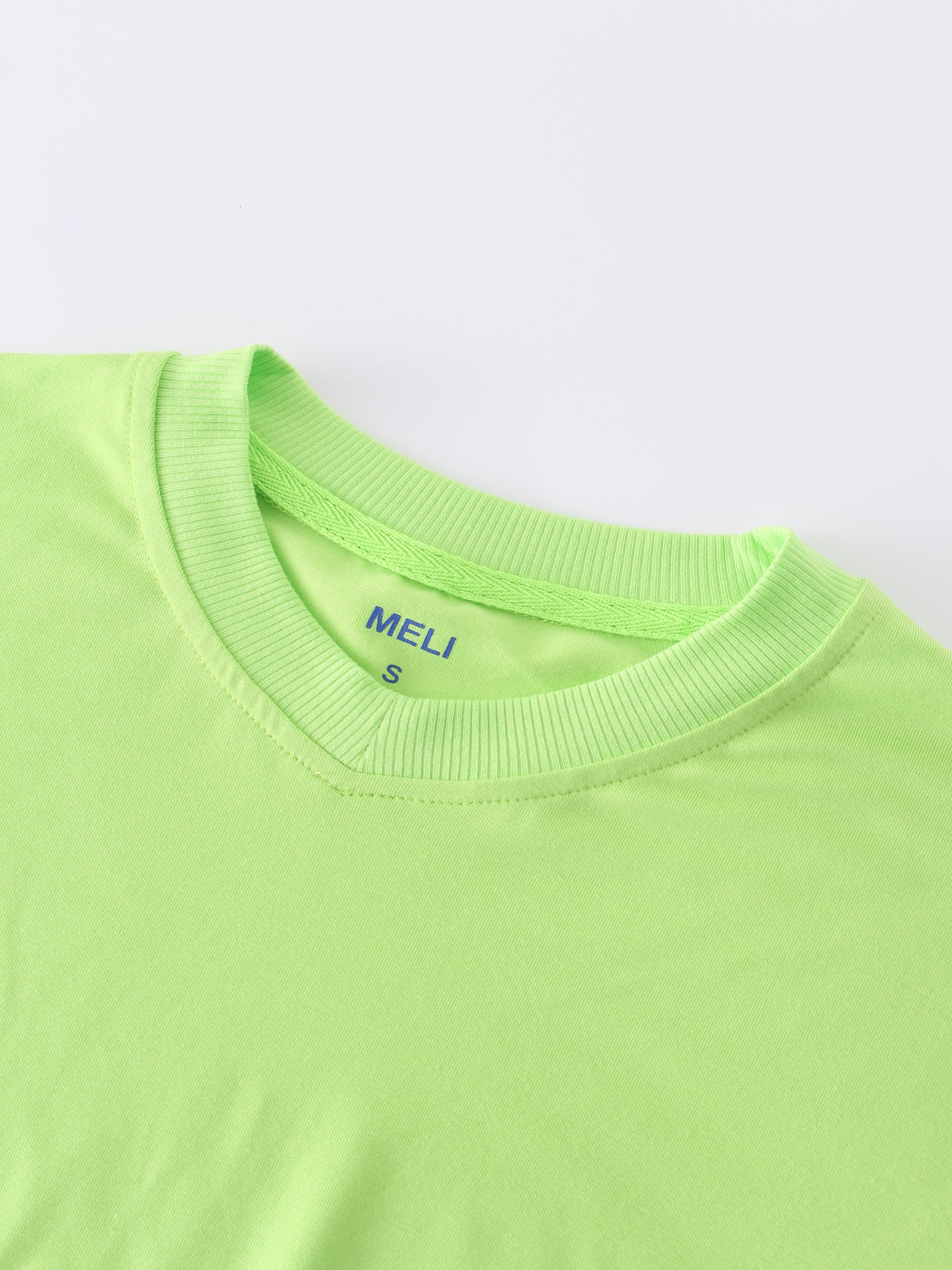 Cropped Tee-Lime Green