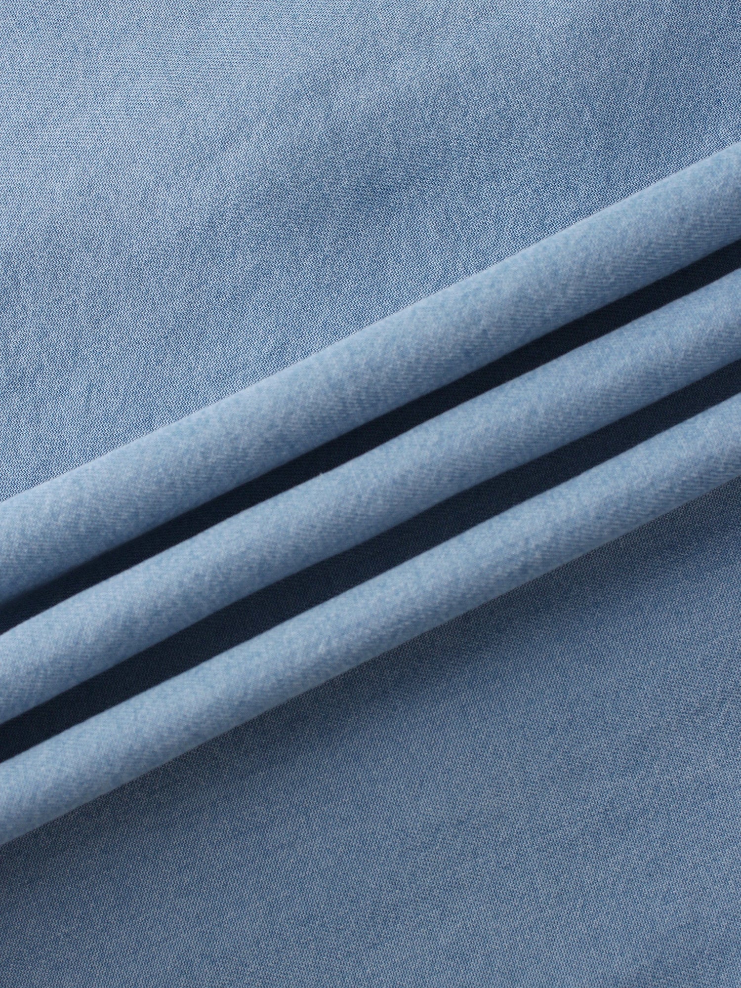 PIPED DENIM SKIRT-LIGHT BLUE