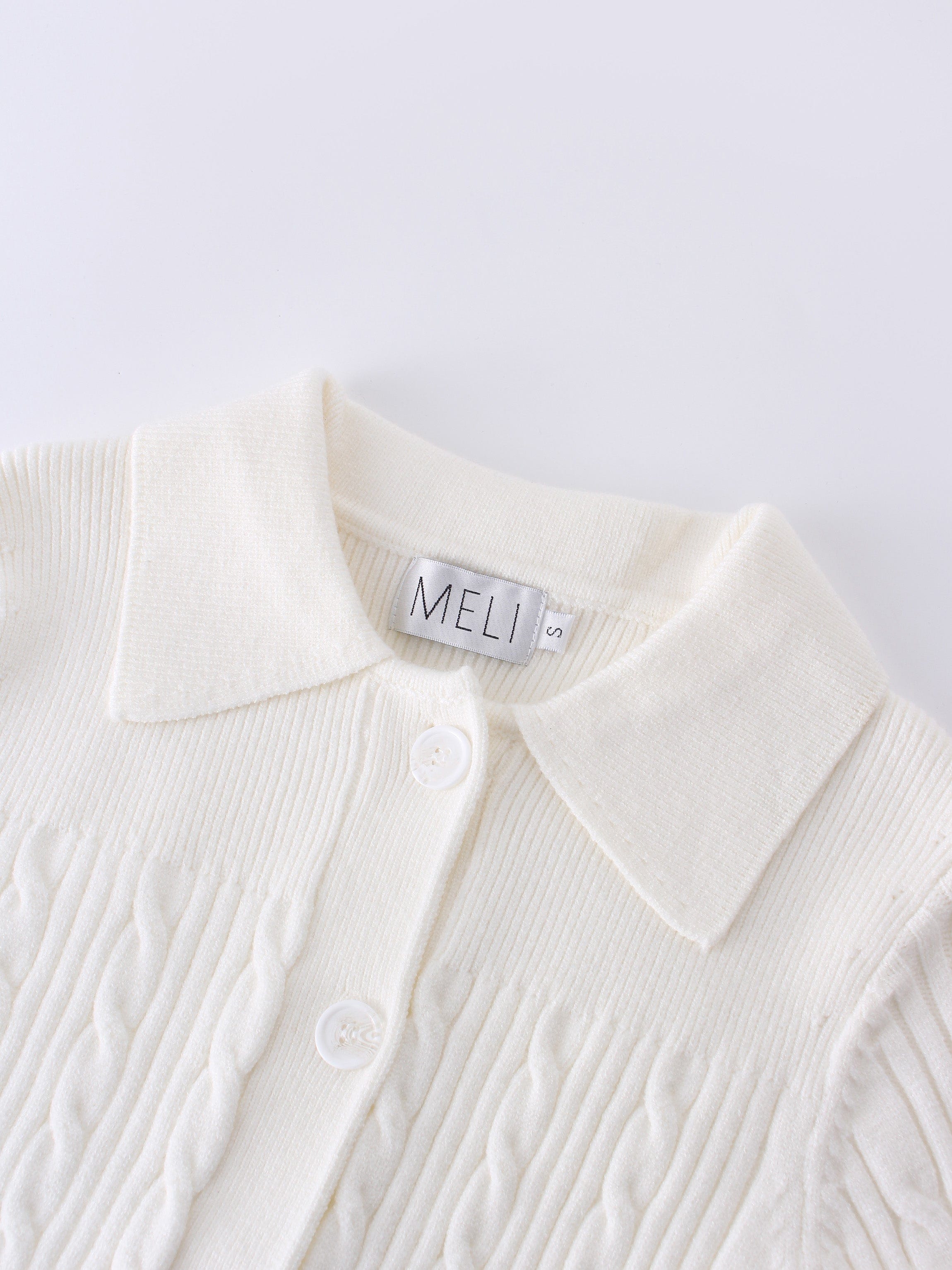 CABLE BANDED SWEATER-CREAM